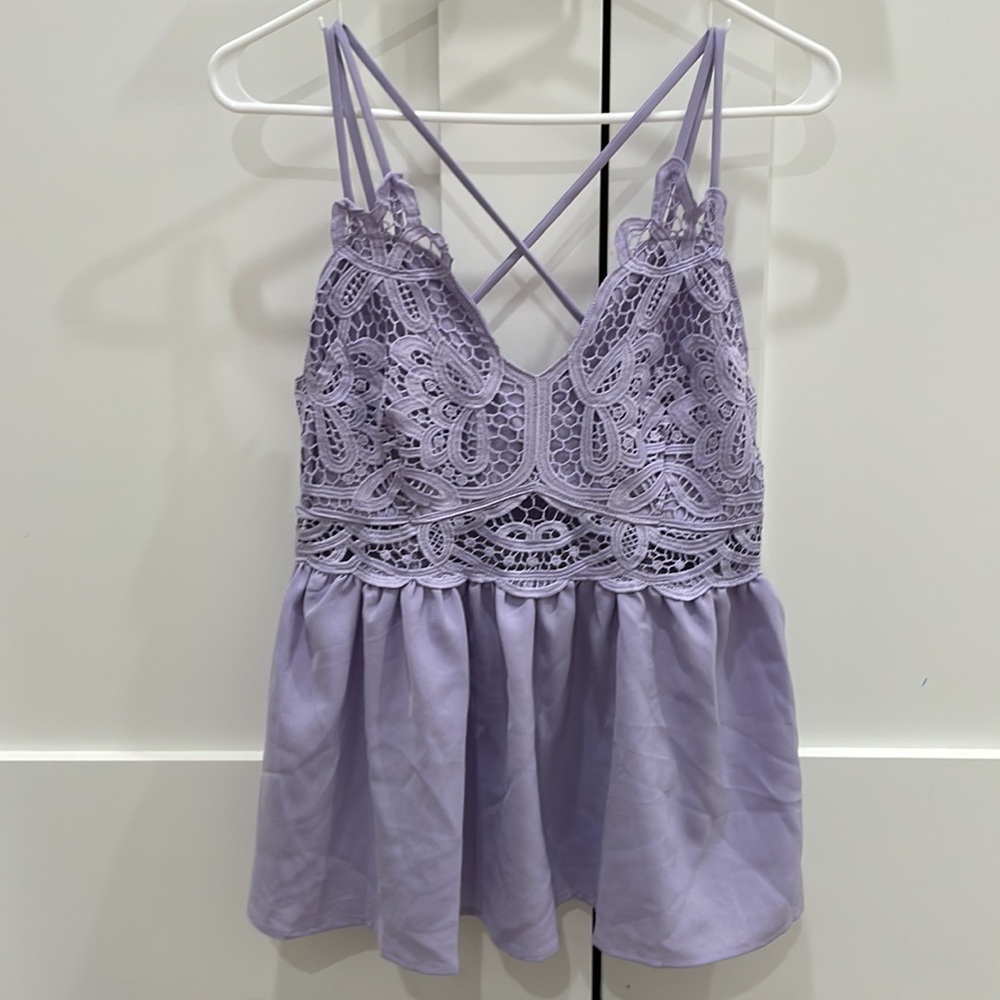 Lavender flowy summer tank- size M